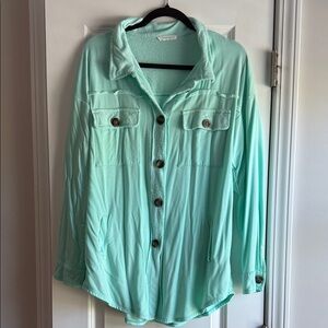 Reborn J Mint Button-Down Shirt